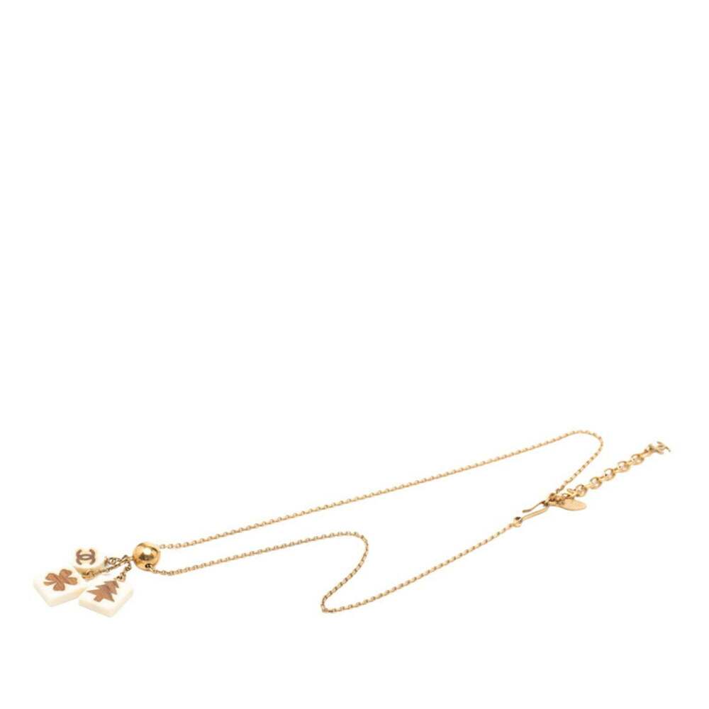 CHANEL White Logo Necklace - Picture 3 of 6